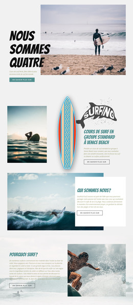 Surfant - Modèle HTML5 Réactif