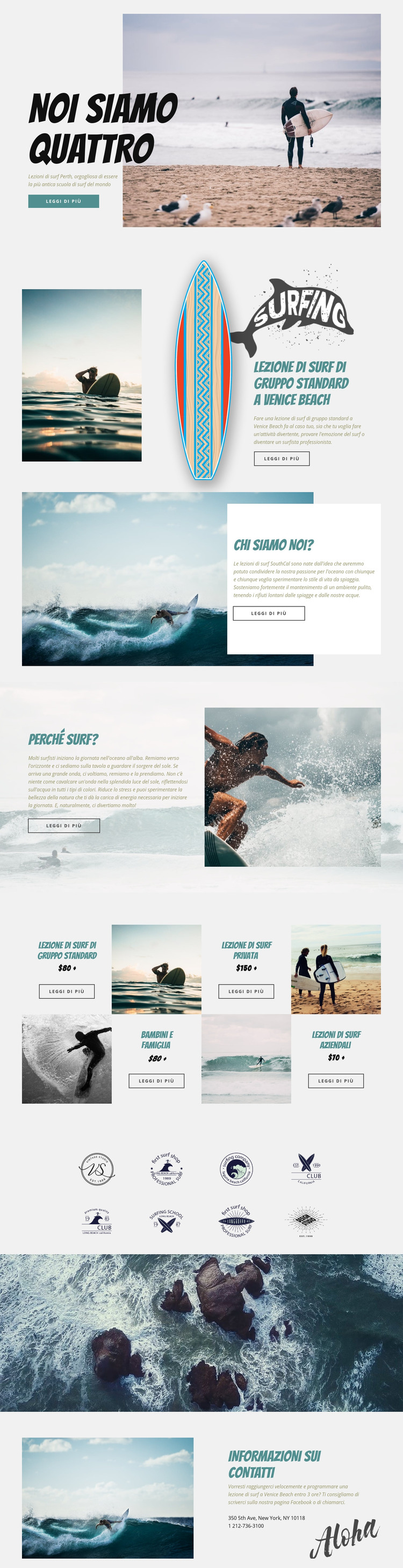 Fare surf Modello HTML