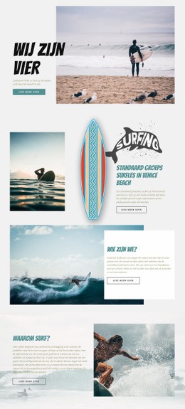 Surfen - Sjabloon Voor Één Pagina