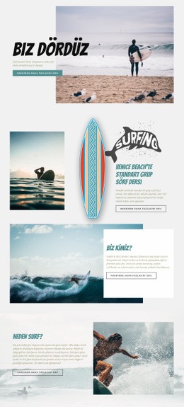 Sörf Yapmak Için Premium HTML5 Şablonu