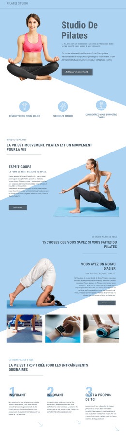 Conception Web Gratuite Pour Studio De Pilates Et Sports