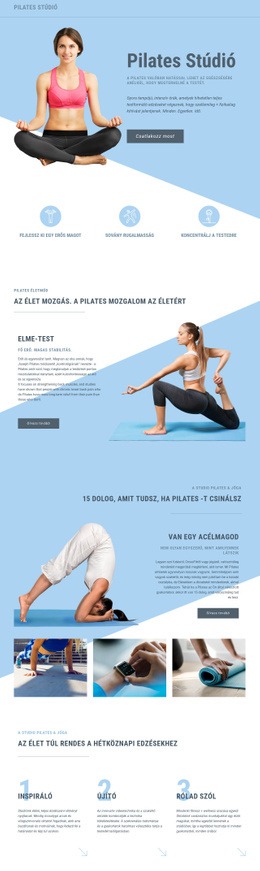 Pilates Stúdió És Sport - HTML Oldalsablon
