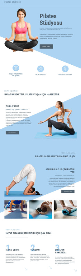 Pilates Stüdyosu Ve Spor - HTML Sayfası Şablonu