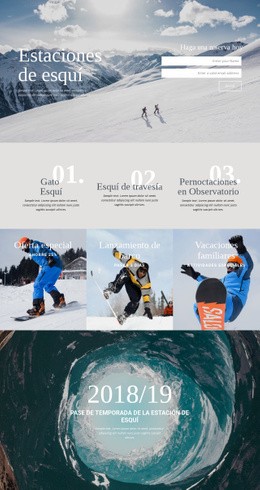 Estaciones De Esquí: Plantilla De Página HTML