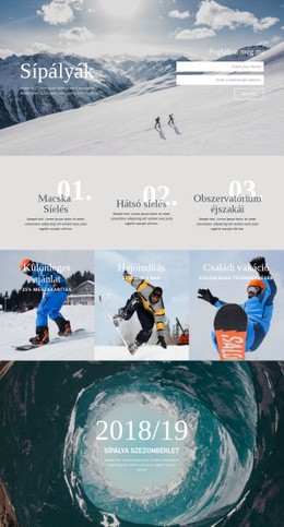 Exkluzív Webhelytervezés Sípályák Számára