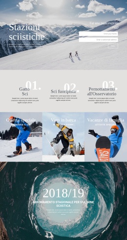 Modello HTML5 Esclusivo Per Stazioni Sciistiche