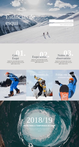 Estâncias De Esqui Modelos Html5 Responsivos Gratuitos