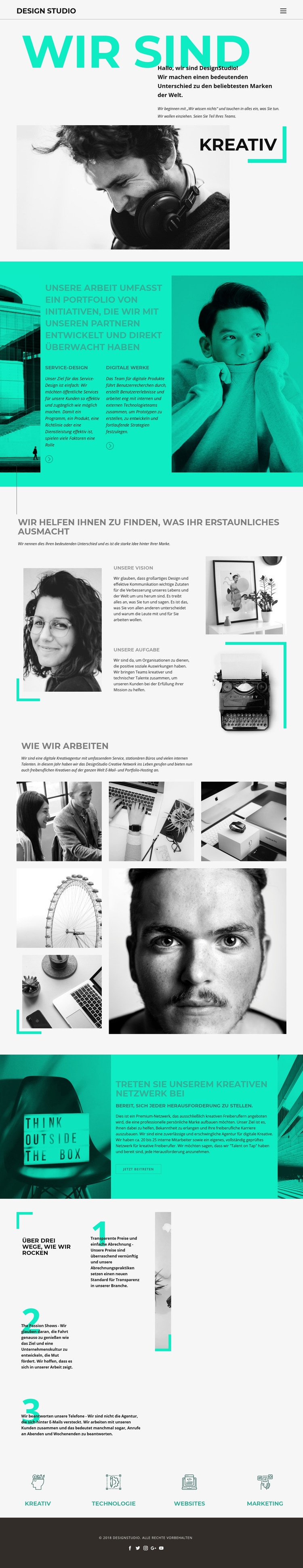 Wir sind ein kreatives Geschäft Website design