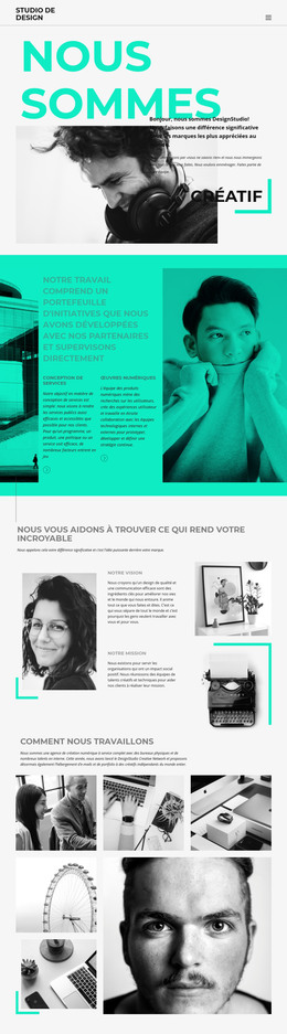 Conception De Pages HTML Pour Nous Sommes Une Entreprise Créative