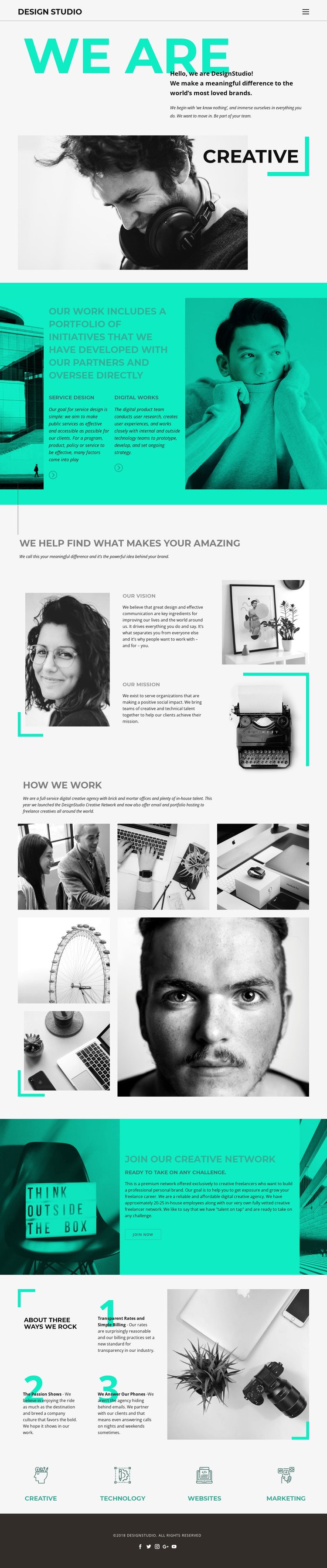 We are creative business One Page Template