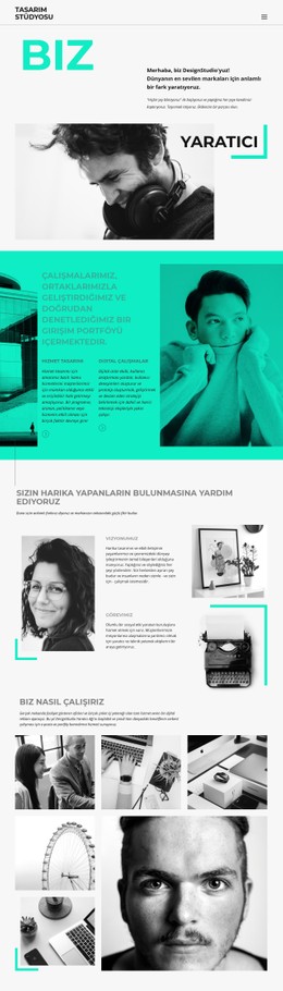 Biz Yaratıcı Bir Işiz HTML CSS Web Sitesi Şablonu