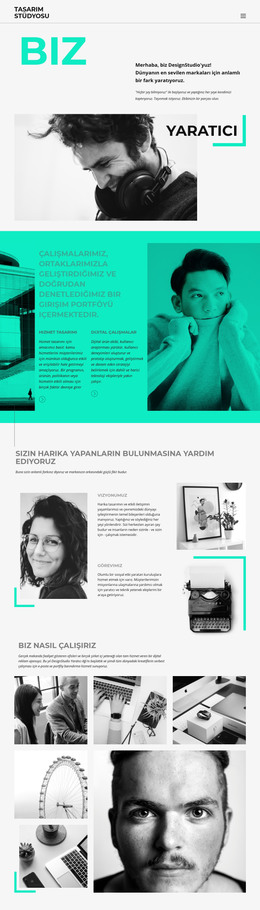 Biz Yaratıcı Bir Işiz Için HTML Sayfa Tasarımı