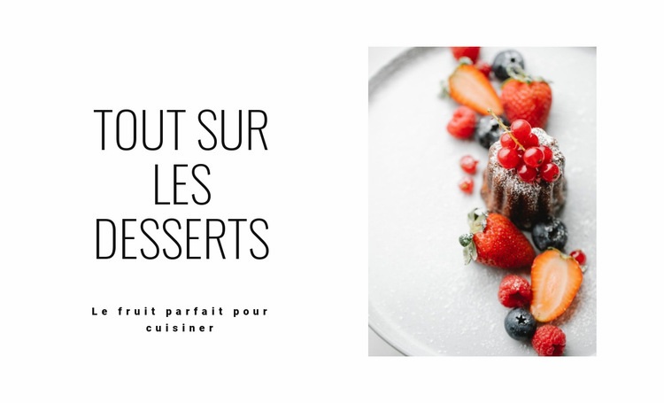 Tout sur les desserts Créateur de site Web HTML