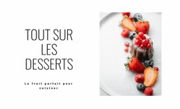Tout Sur Les Desserts Modèle HTML5 Et CSS3
