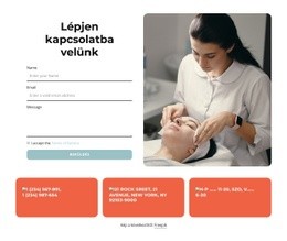 Névjegyblokk Űrlappal - Ingyenes HTML-Sablon