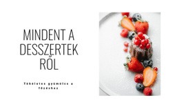 Mindent A Desszertekről – Csodálatos Sablon Létrehozása