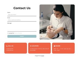 Contacts Block With Form - Functionality One Page Template