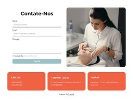 Bloco De Contatos Com Formulário - Construtor De Sites