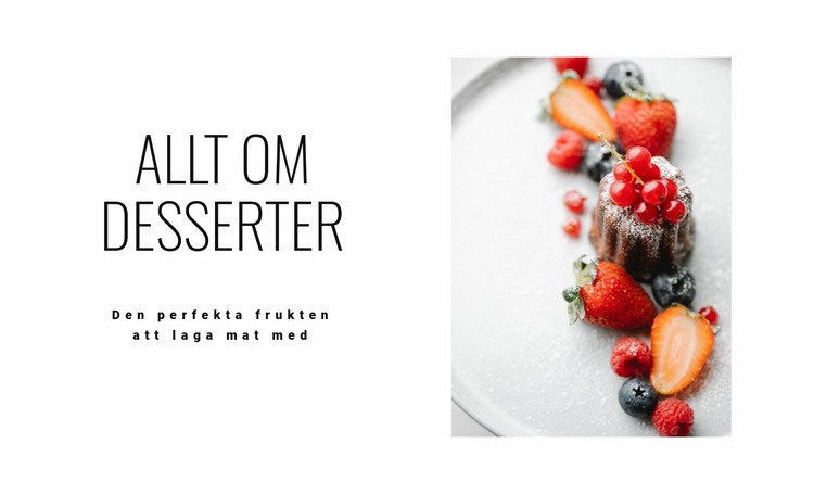 Allt om desserter Mall