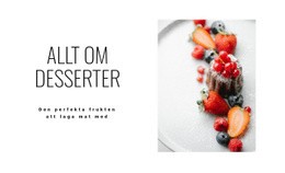 Allt Om Desserter - Enkel Webbplatsmall