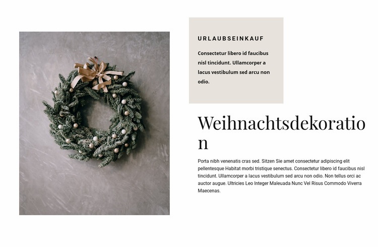 Weihnachtsdekoration HTML Website Builder