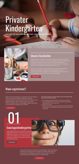Private Grundschulbildung - Website-Design