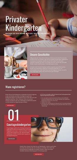 Private Grundschulbildung – Fertiges Website-Design