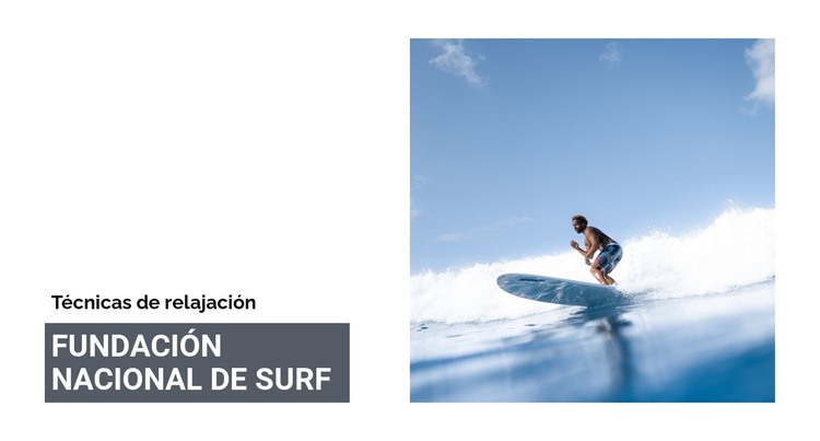 Fundación nacional de surf Maqueta de sitio web