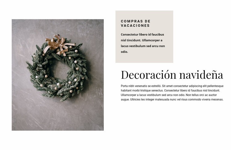 Decoración navideña Plantilla HTML