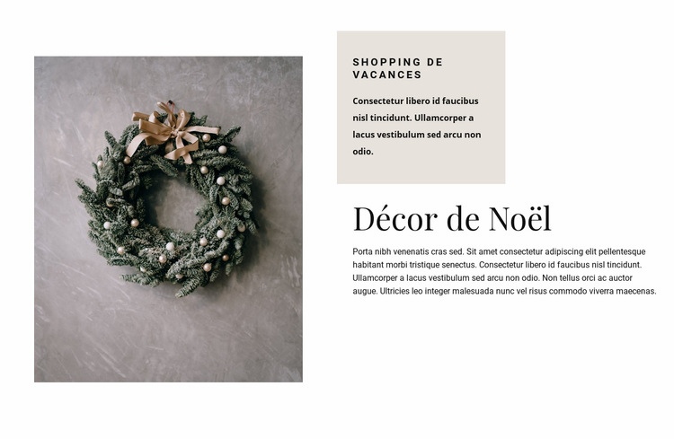 Décor de noël Modèles de constructeur de sites Web