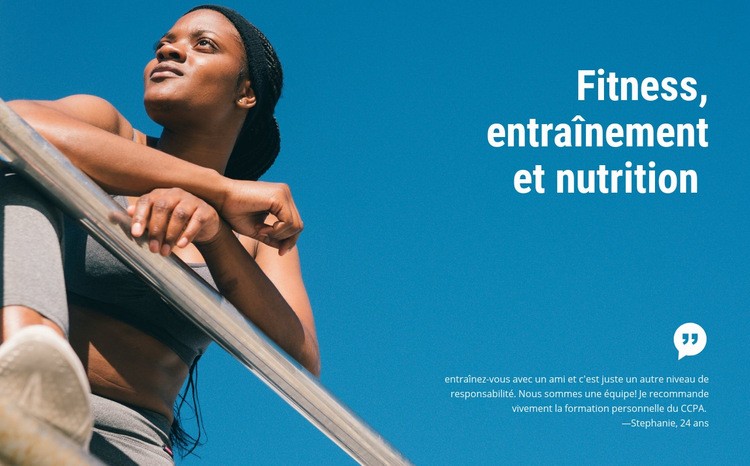 Entraînement physique et nutrition Modèle Joomla