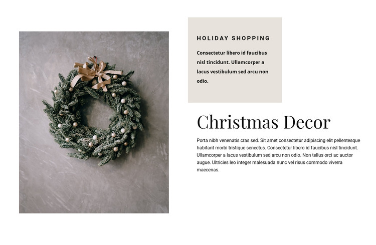 Christmas decor Homepage Design