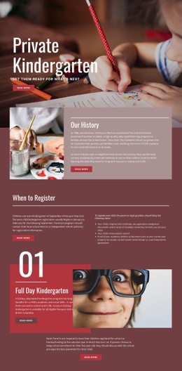 Private elementary education - Html Code Example by Nicepage