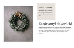 Karácsonyi Dekoráció - Reszponzív HTML-Sablon