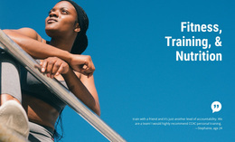 Fitness Training And Nutrition Template Health