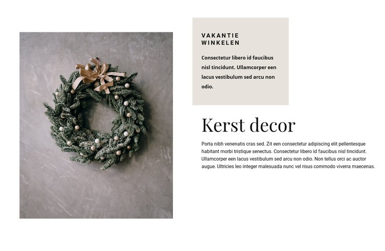 Kerst decor CSS-sjabloon