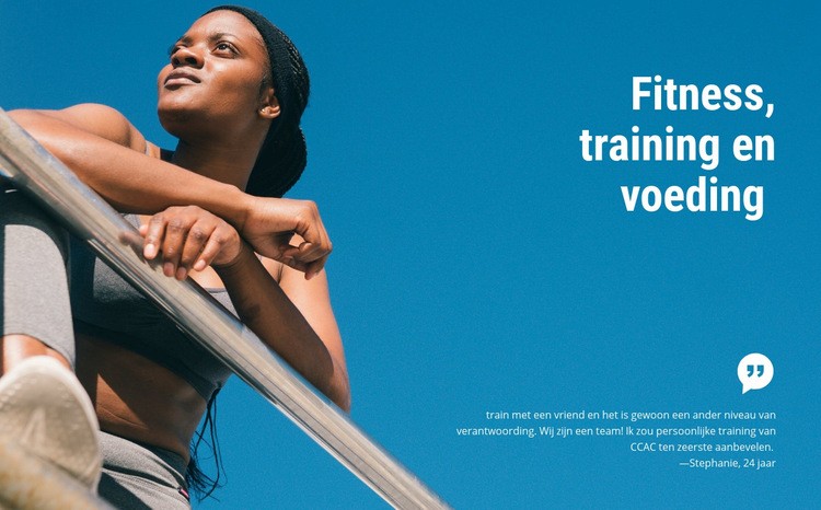 Fitnesstraining en voeding CSS-sjabloon