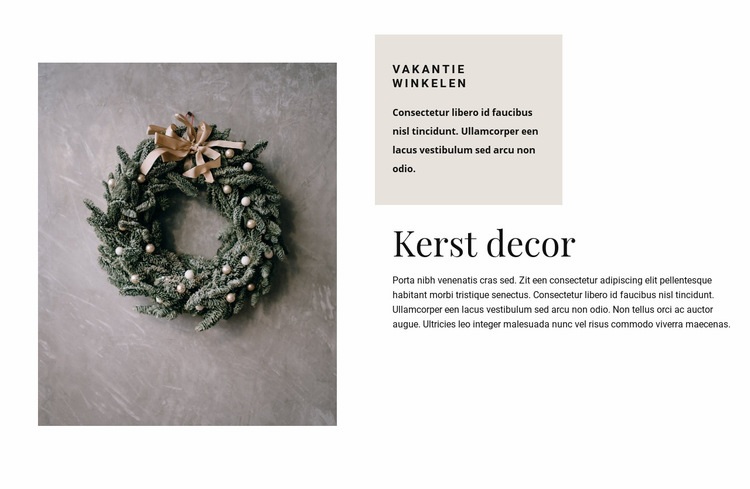 Kerst decor Html Website Builder