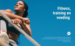 Fitnesstraining En Voeding - Gratis Websitesjabloon