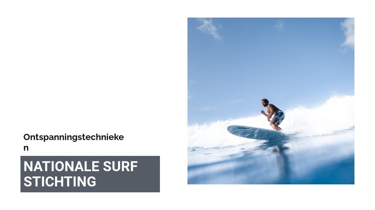 Nationale surfstichting Website ontwerp