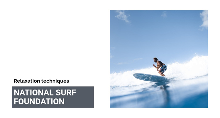 National surf foundation One Page Template