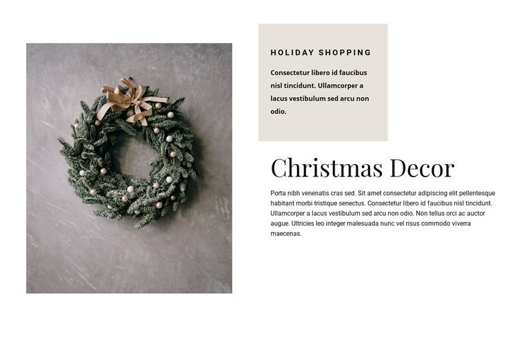 Christmas decor Webflow Template Alternative