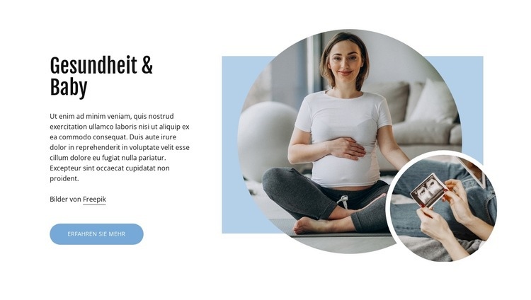 Babygesundheit & tägliche Pflege HTML Website Builder