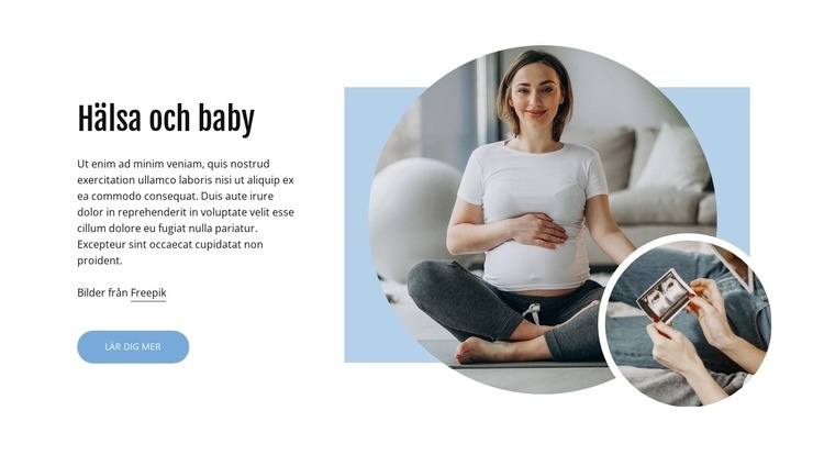 Bebisars hälsa och daglig vård CSS -mall