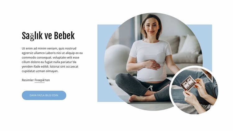 Bebek sağlığı ve günlük bakım Web sitesi tasarımı
