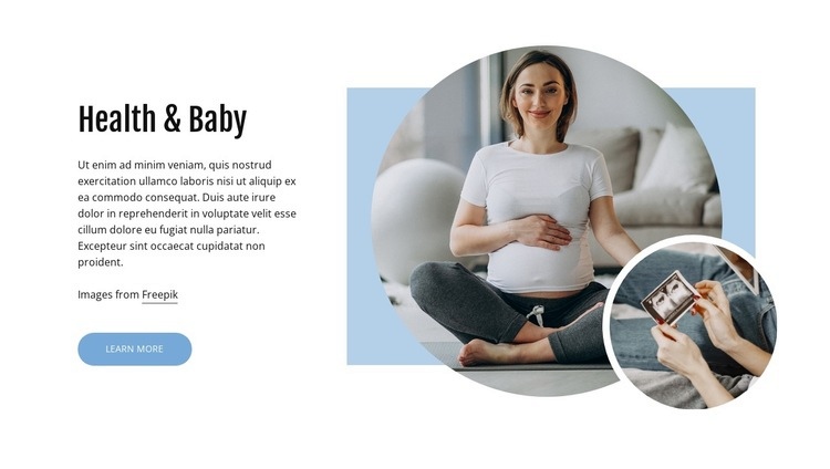 Babies health & daily care Wix Template Alternative