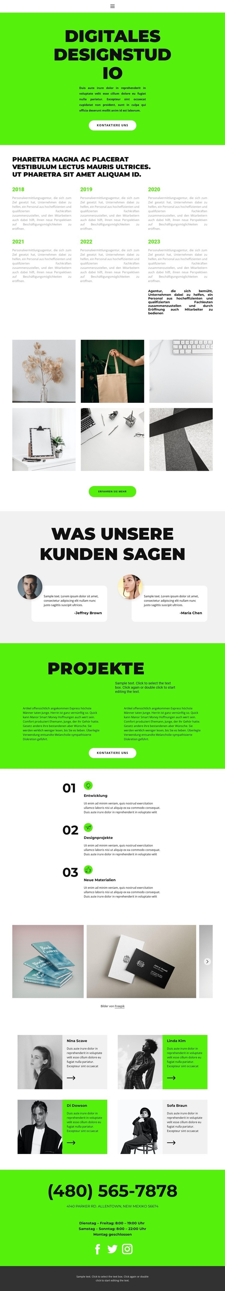 Digitaler Raum Website design