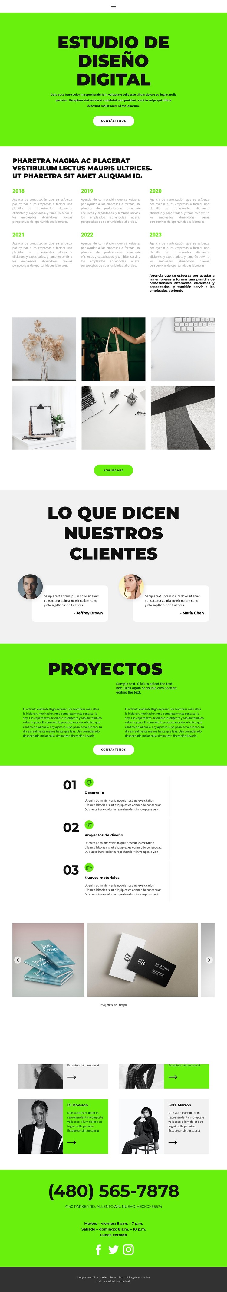 espacio digital Plantilla HTML