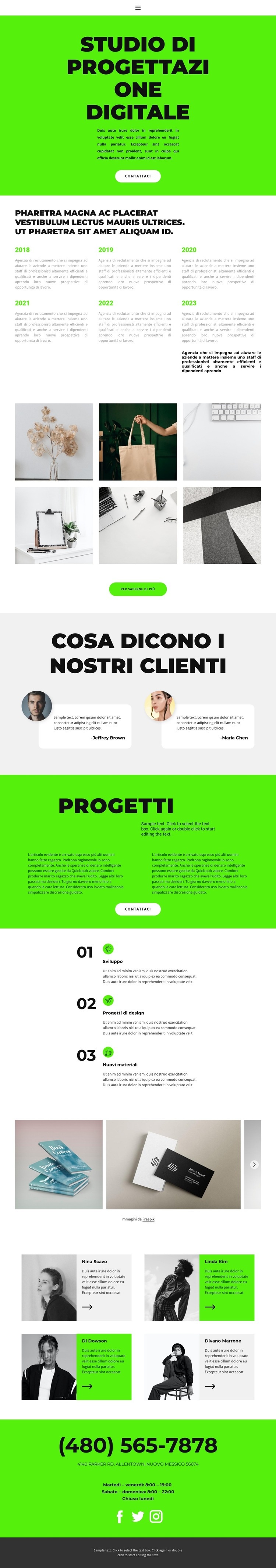 Spazio digitale Costruttore di siti web HTML