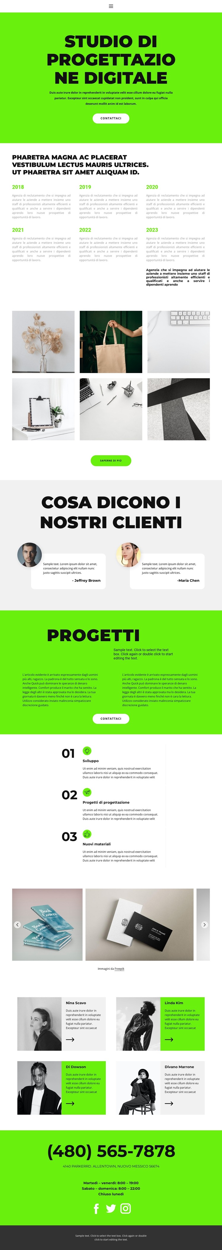 Spazio digitale Modello HTML